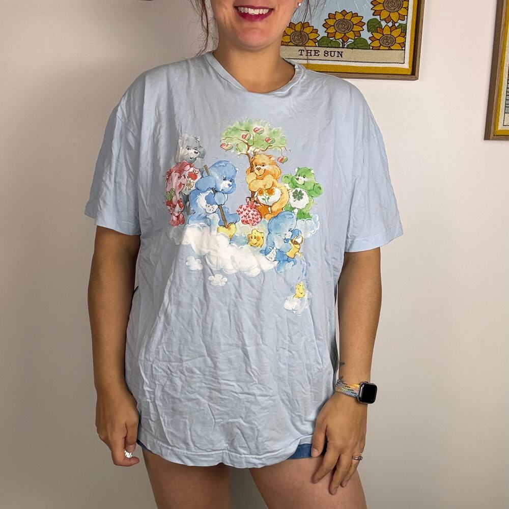 Care Bears Cloud Tree Plant Boyfriend Fit Girls T-Shirt 2X